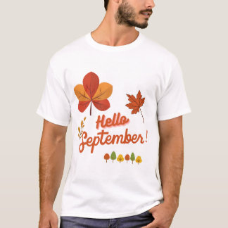 T-SHIRT BONJOUR SEPTEMBRE BIENVENUE AUTOMNE