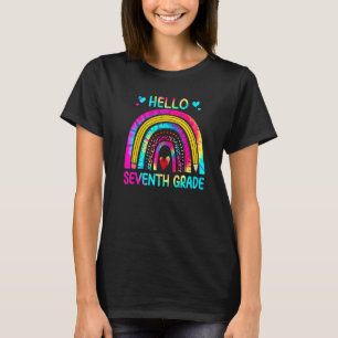 T-shirt Bonjour Septième Équipe Première Journée De L'Écol