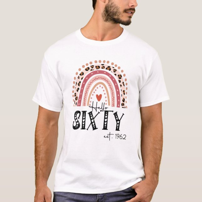 T-shirt Bonjour Soixante Est 1962 Joyeux 60E Anniversaire  (Devant)