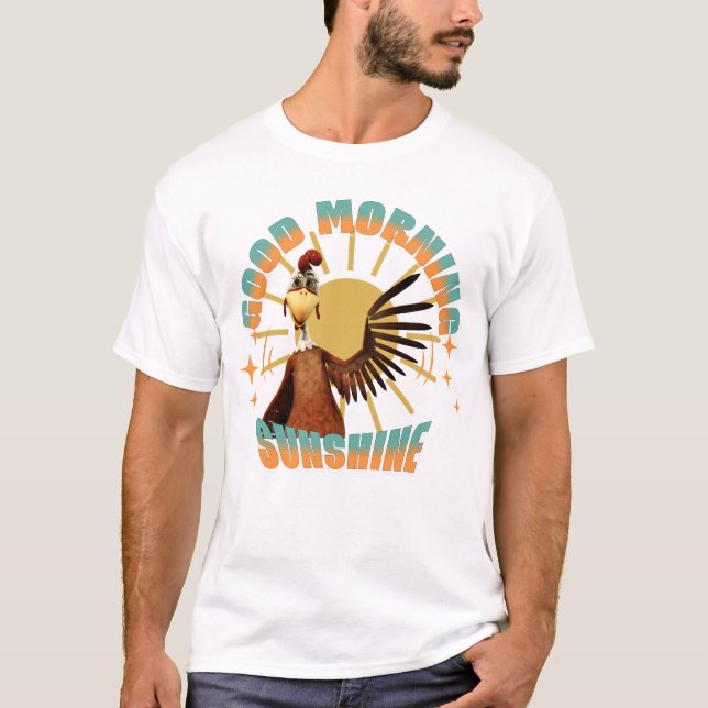 T-shirt Bonjour Soleil Coq Drôle (Devant)