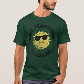 T-shirt Bonjour Soleil Mignon Soleil de Dessin Animé Rétro
