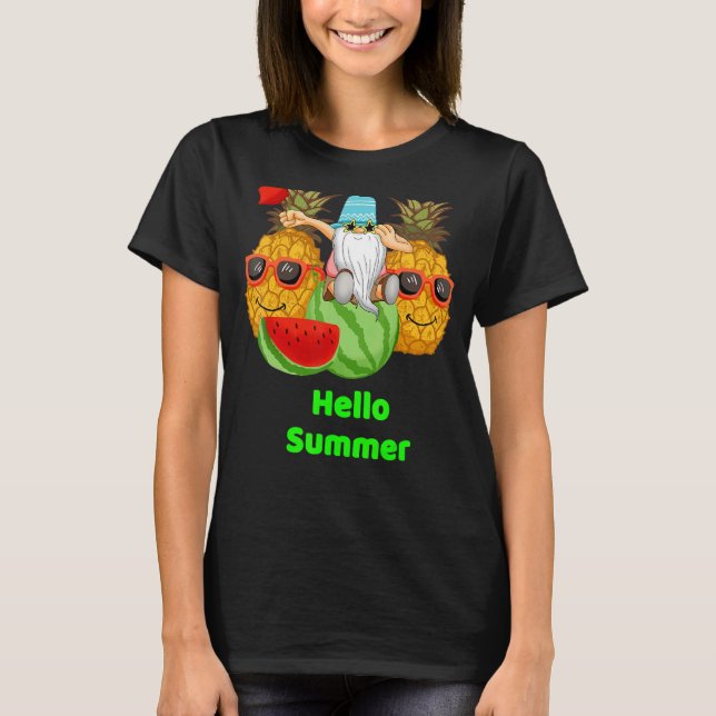 T-shirt Bonjour Summer Gnome 3 (Devant)