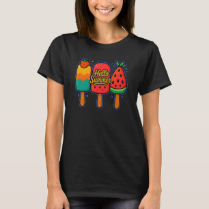 T-shirt Bonjour Summer Tropical Popsicle Party Tee