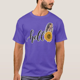 T-shirt Bonjour Sunflower Afghan Hound 