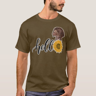 T-shirt Bonjour Sunflower German Shorthair Pointer