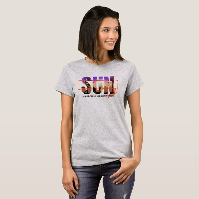 T-shirt Bonjour Sunshine | Femme (Devant entier)