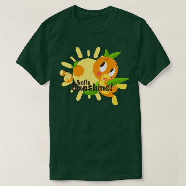 T-shirt Bonjour Sunshine Orange Bird fond blancTShirt (Design devant)