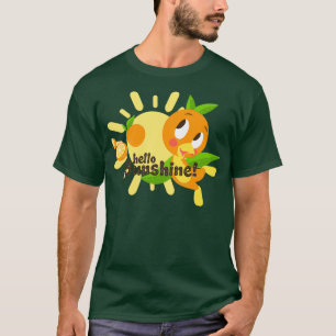 T-shirt Bonjour Sunshine Orange Bird fond blancTShirt