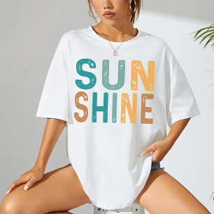 T-shirt Bonjour Sunshine Shirt, Vibes de vacances de plage
