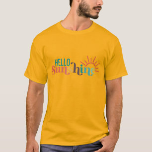 T-shirt Bonjour Sunshine Summer Beach Lake
