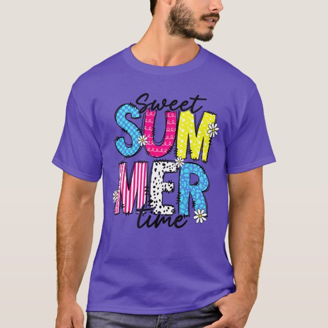T-shirt Bonjour Sweet Summer Vacation Beach Matching Fam (Devant)