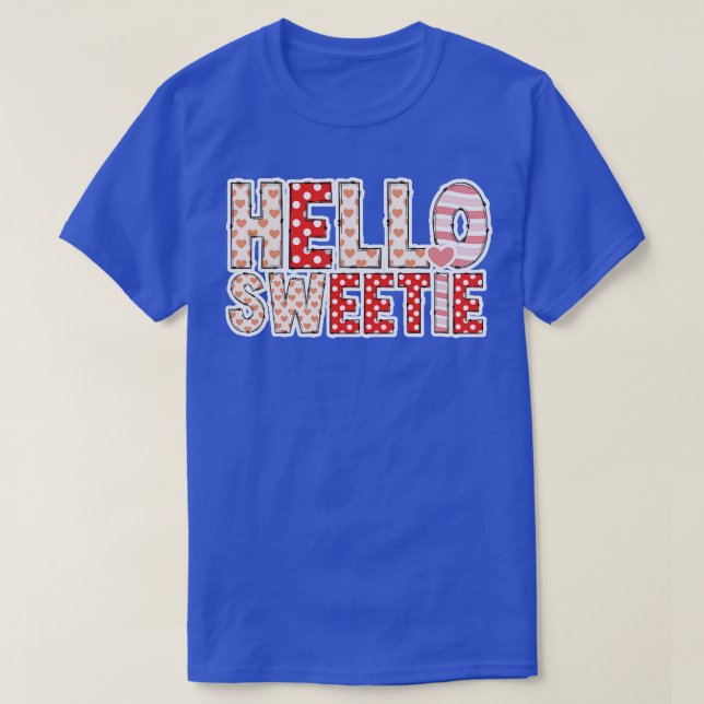 T-shirt Bonjour Sweetie Valentines Jour 1 (Design devant)