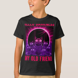 T-shirt Bonjour Ténèbres Mon Vieux Ami Chat Total Éclip So