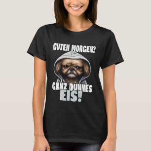 T-shirt Bonjour tout mince glace café disant