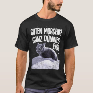 T-shirt Bonjour tout mince glace Chat disant