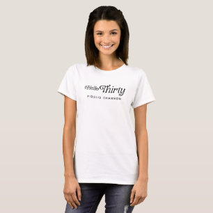 T-shirt Bonjour Trente Retro 30e anniversaire Bienvenue