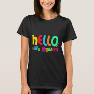 T-shirt Bonjour troisième 3e année de retour à l'école pou