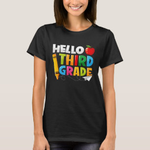 T-shirt Bonjour Troisième Année Retour À L'École 3E Année