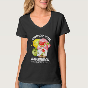 T-shirt Bonjour Vacances été Tee Summer Sun Watermelon