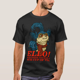 T-shirt Bonjour Ver de Terre Venez à l'Intérieur et Buvez