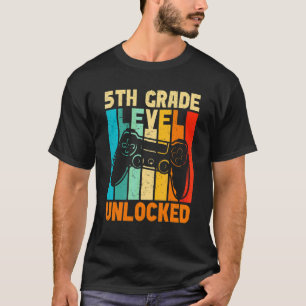 T-shirt Bonjour Vidéo de niveau 5e année débloquée Retour 