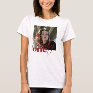 T-shirt Bonjour Vingt et un moderne 21e anniversaire