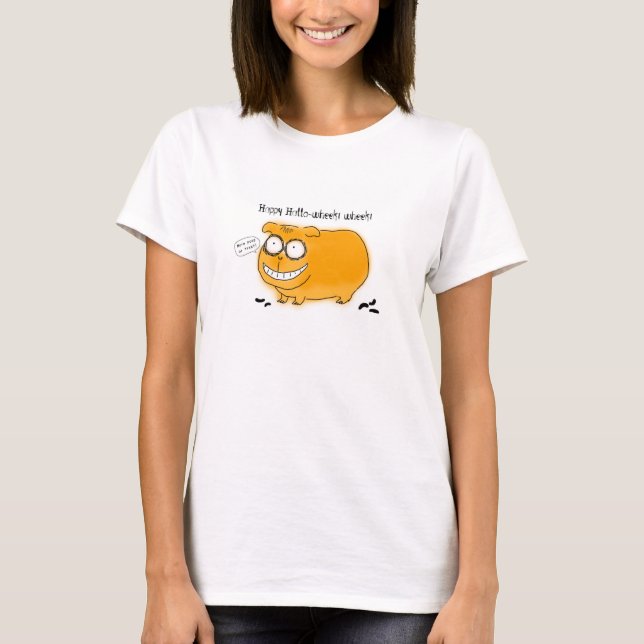 T-shirt Bonjour-wheek wheek heureux (Devant)