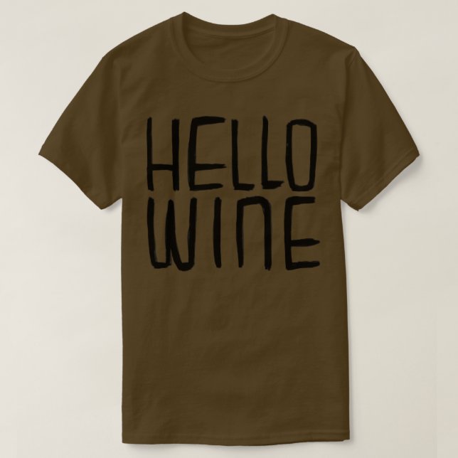 T-shirt Bonjour Wine Typographie Halloween Pun (Design devant)