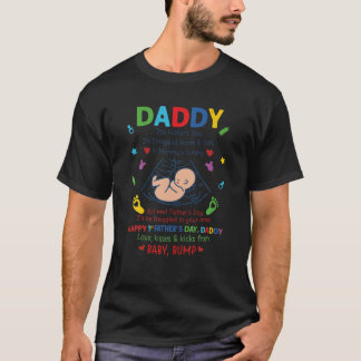 T-shirt Bonne 1Ère Fête des pères Nouvelle Grossesse papa 