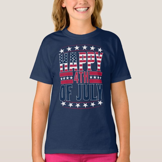 T-shirt Bonne 4 juillet-69413 (Devant)