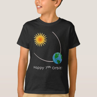 T-shirt Bonne 7ème Orbit Space Anniversaire Chemise