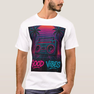 T-shirt Bonne ambiance Murale néon Synthwave Graffiti