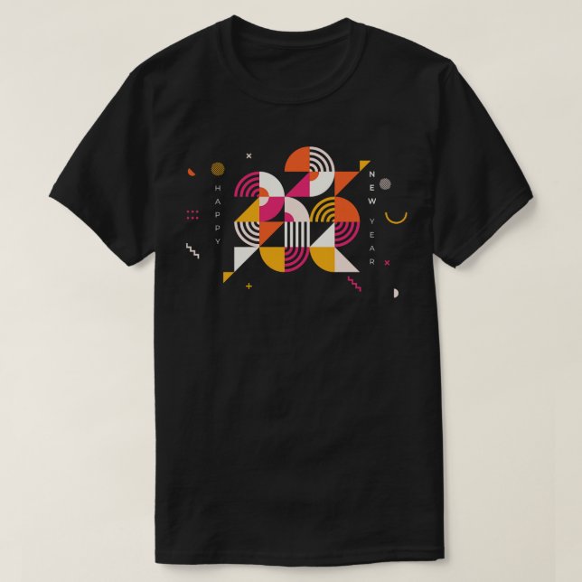 T-shirt Bonne année 2022 Design géométrique moderne 3 (Design devant)