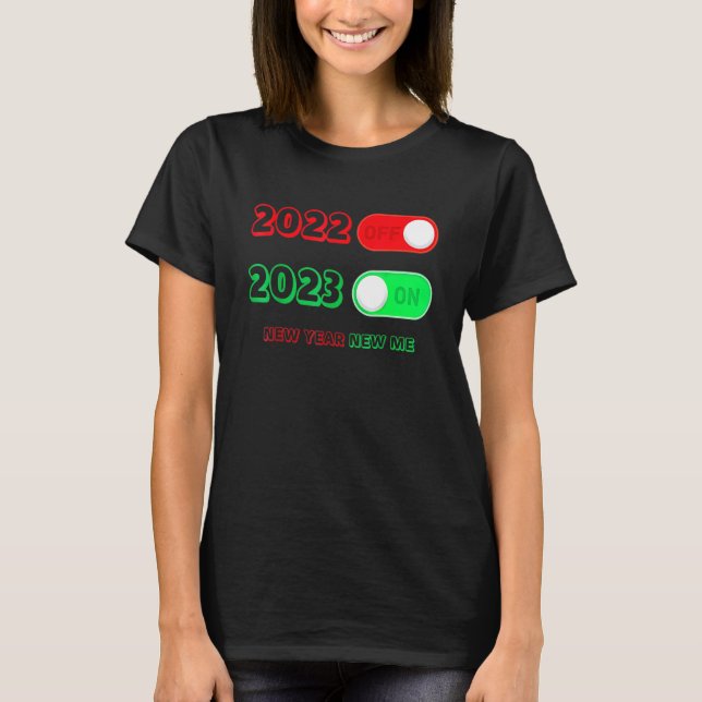 T-shirt Bonne année 2023 Au revoir 2022 Bonjour 2023 Nouve (Devant)