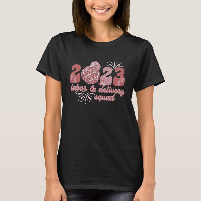 T-shirt Bonne année 2023 L&D Nurse Squad Nouvel An (Devant)