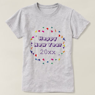 T-shirt Bonne année 2023 ou toute autre année et Confetti