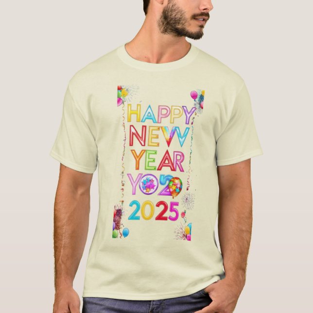 T-shirt Bonne année 2025 (Devant)