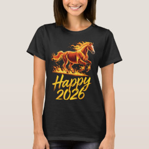 T-shirt Bonne année 2026 du cheval Nouvel An du zodiaque c