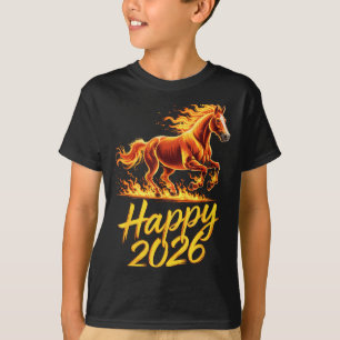 T-shirt Bonne année 2026 du cheval Nouvel An du zodiaque c