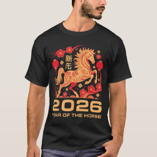 T-shirt Bonne année-année du cheval Nouvel An chinois