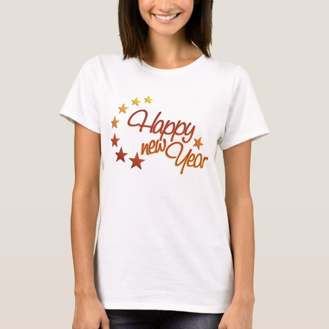 T-shirt Bonne année avec étoile (Devant)