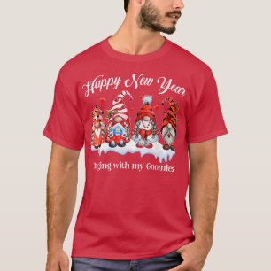 T-shirt Bonne Année Chillin Avec Mes Gnomies Femmes Enfant