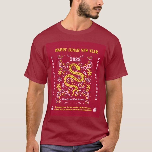 T-shirt Bonne année chinoise 2025 (Devant)