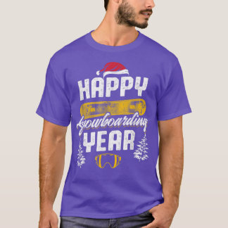 T-shirt Bonne année de snowboard vacances hiver