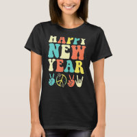 Bonne Année Hippie 2023 signe de paix et amour Han