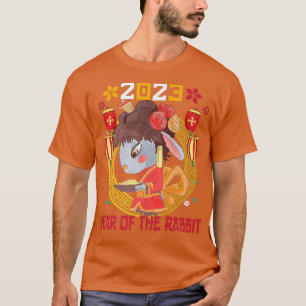 T-shirt Bonne année lunaire 2023 Déco de lapin chinois mig