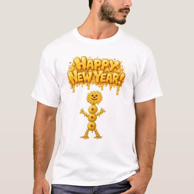T-shirt Bonne Année Monstre de Cérumen (Devant)