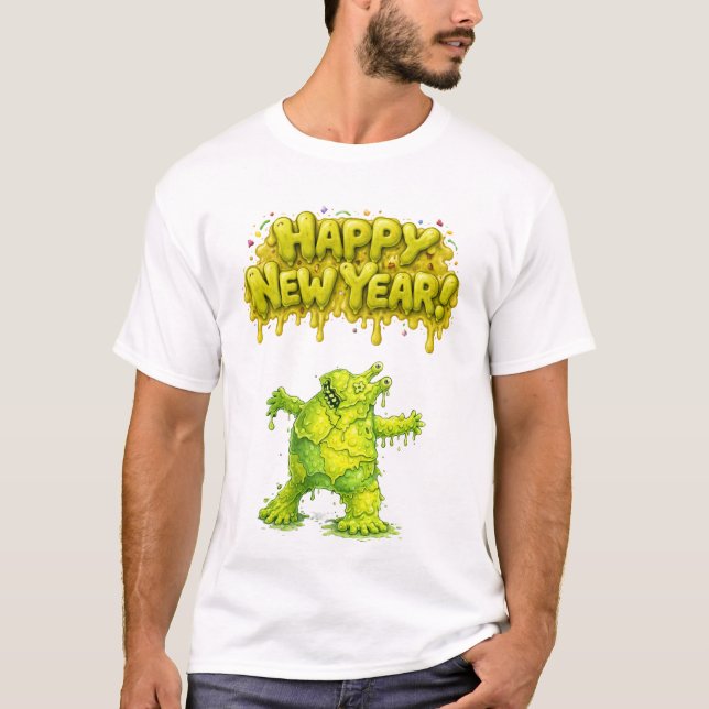 T-shirt Bonne Année Monstre de Mucus (Devant)