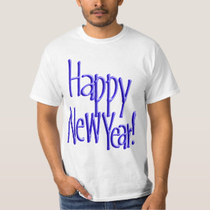 T-shirt Bonne Année - Texte Bleu