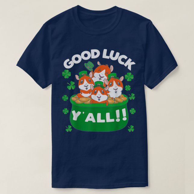 T-shirt Bonne chance Y'all Lucky Irish Pig Guinea St Patri (Design devant)